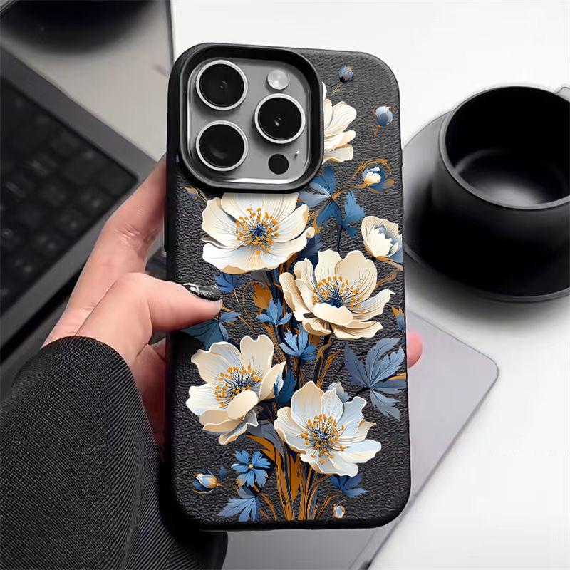 Синий цветочный узор кожаный текстурный чехол для телефона iPhone 16 Pro 15 14 13 12 Pro Max ударопрочный матовый тонкий однотонный цветной мягкий чехол из термополиуретана с защитой от падений iPhone 16 чёрный
Синий цветочный узор кожаный текстурный чехол для телефона iPhone 16 Pro 15 14 13 12 Pro Max ударопрочный матовый тонкий однотонный цветной мягкий чехол из термополиуретана с защитой от падений iPhone 16 чёрный