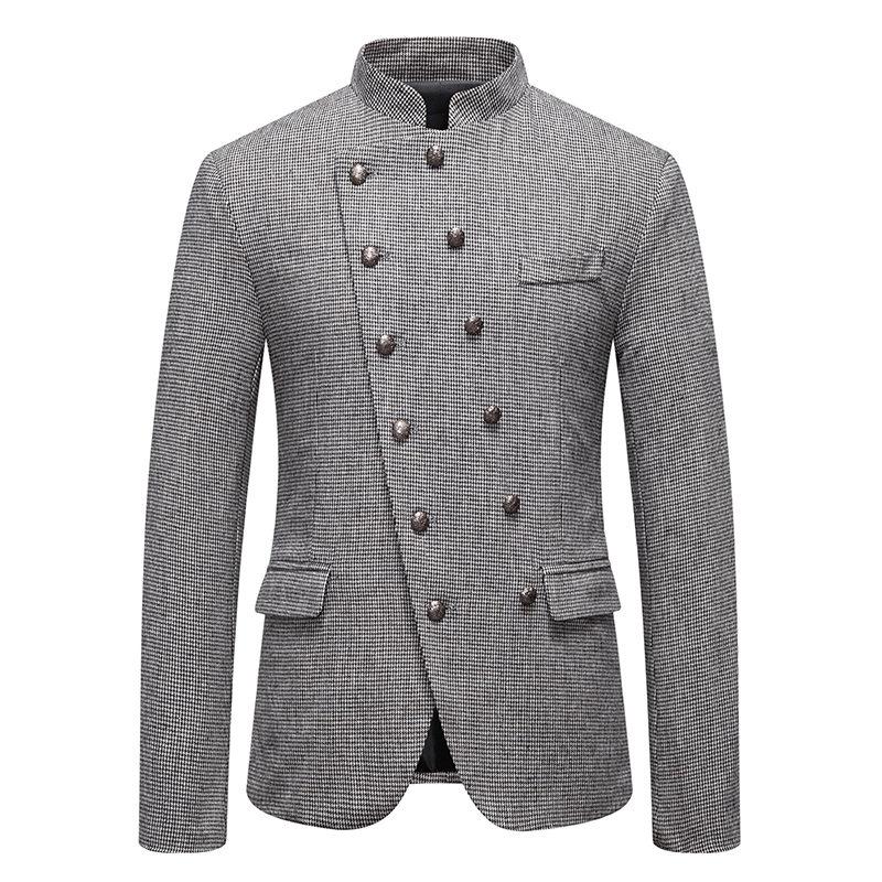 Мужской деловой приталенный пиджак со стойкой воротником и косой планкой, блейзер, повседневная верхняя одежда для мужчин 3XL серый
Мужской деловой приталенный пиджак со стойкой воротником и косой планкой, блейзер, повседневная верхняя одежда для мужчин 3XL серый