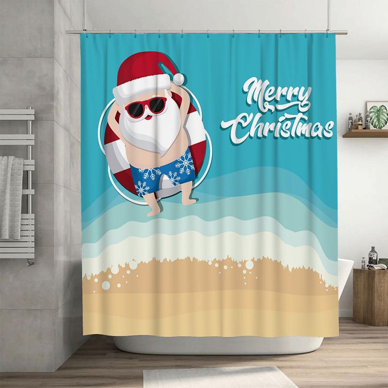 Tu Santa Claus Beach Shower Curtain Tropical Christmas Holiday Decor Festive Bathroom Set Waterproof Home Decor Gift W60H190(CM)-1 Pcs
Tu Santa Claus Beach Shower Curtain Tropical Christmas Holiday Decor Festive Bathroom Set Waterproof Home Decor Gift W60H190(CM)-1 Pcs