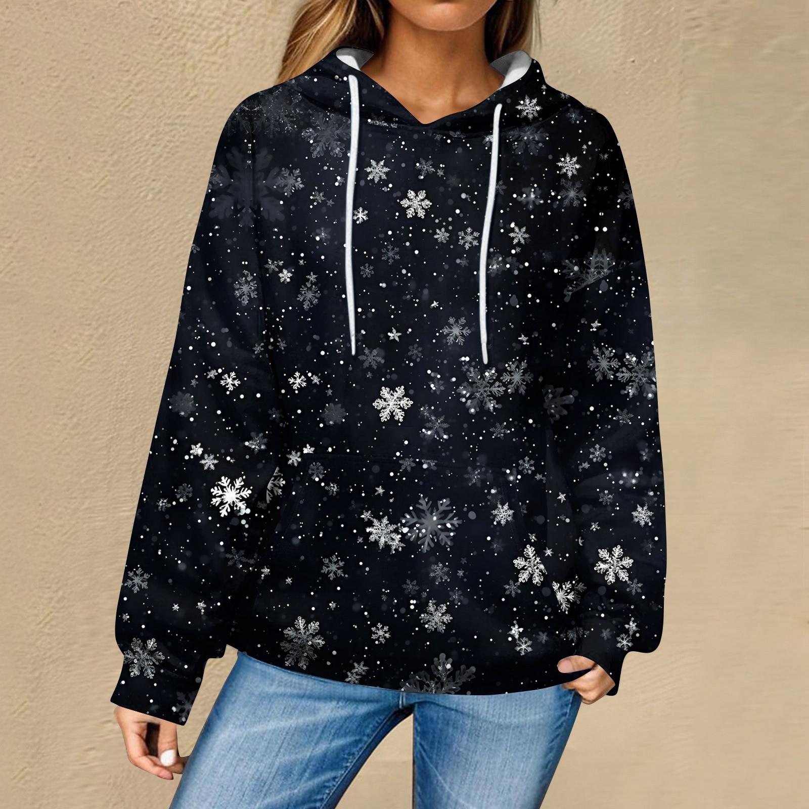 Женская повседневная мода рождественский принт длинный рукав пуловер толстовки с капюшоном свитшоты XXL
Женская повседневная мода рождественский принт длинный рукав пуловер толстовки с капюшоном свитшоты XXL