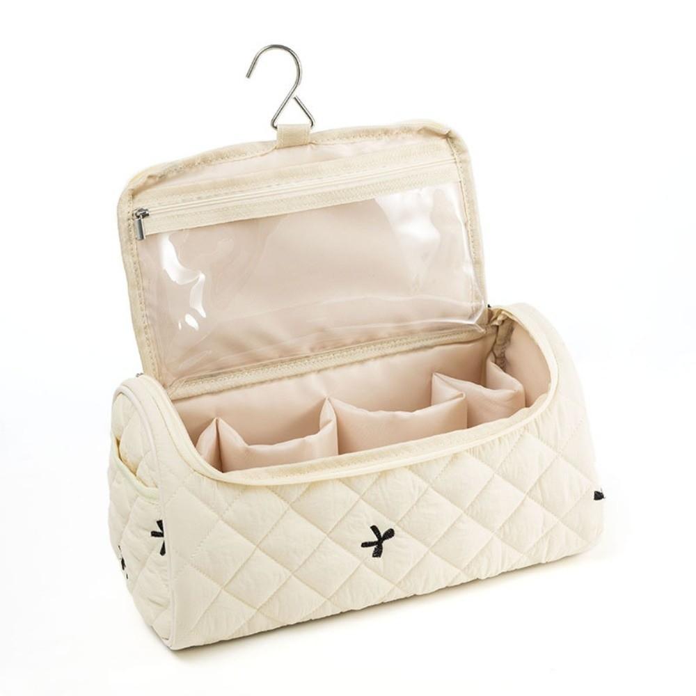 New Quilted Travel Cosmetic Bag Cotton with Hanging Hook Cosmetic Handbag Large Capacity Wash Bags for Girl
New Quilted Travel Cosmetic Bag Cotton with Hanging Hook Cosmetic Handbag Large Capacity Wash Bags for Girl