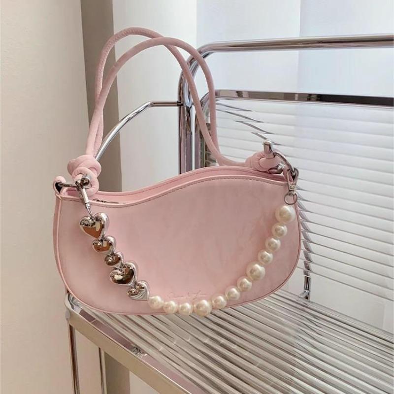 fashion Pink Pearl Womens Shoulder Bag Elegant Chains Beading Leather Korean Fashion Handbag Commuter Casual Ladies Aesthetic Bags
fashion Pink Pearl Womens Shoulder Bag Elegant Chains Beading Leather Korean Fashion Handbag Commuter Casual Ladies Aesthetic Bags