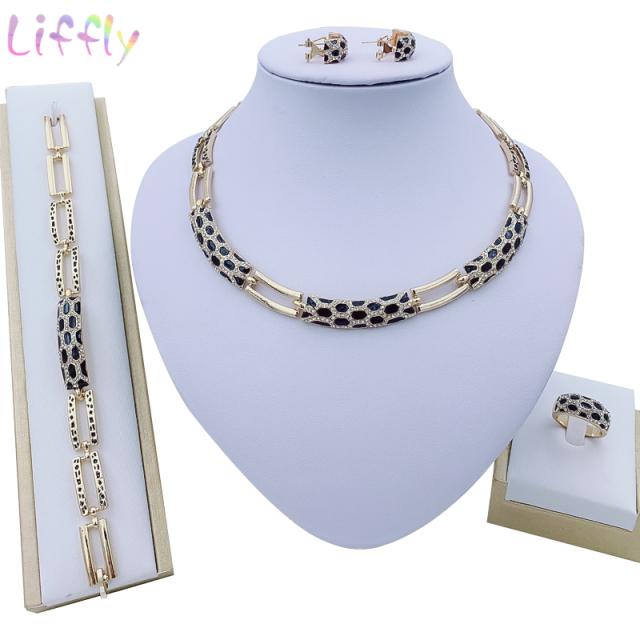 Liffly Women Dubai Jewelry Sets Luxury Bridal Nigerian Wedding African Beads Jewelry Set Costume New Design 45cm
Liffly Women Dubai Jewelry Sets Luxury Bridal Nigerian Wedding African Beads Jewelry Set Costume New Design 45cm