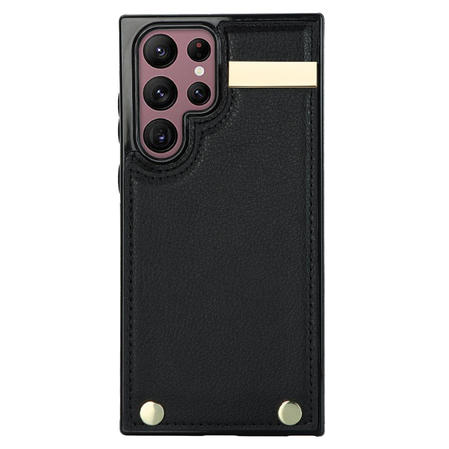 For Samsung Galaxy S22 Ultra 5G Cover Card Slots TPU+PU Leather Cell Phone Case with Metal Decor Rose Gold
For Samsung Galaxy S22 Ultra 5G Cover Card Slots TPU+PU Leather Cell Phone Case with Metal Decor Rose Gold