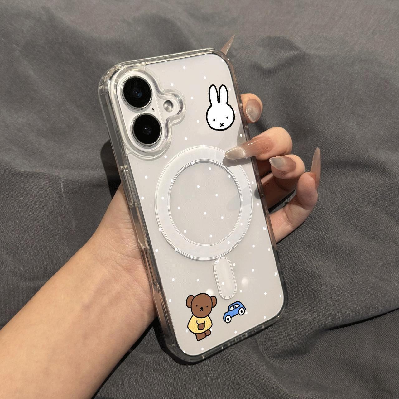 Polka Dot Miffy Rabbit Phone Case for Apple 13-17, Drop-proof & Magnetic, compatible with Pro Max & Plus models. iPhone 12 Pro Max
Polka Dot Miffy Rabbit Phone Case for Apple 13-17, Drop-proof & Magnetic, compatible with Pro Max & Plus models. iPhone 12 Pro Max