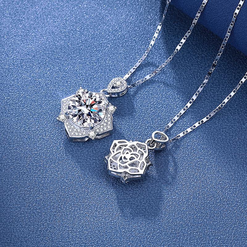 Octagonal Millennium Rose Cut Diamond Flower Necklace Pendant Set with High Carbon Diamonds
Octagonal Millennium Rose Cut Diamond Flower Necklace Pendant Set with High Carbon Diamonds