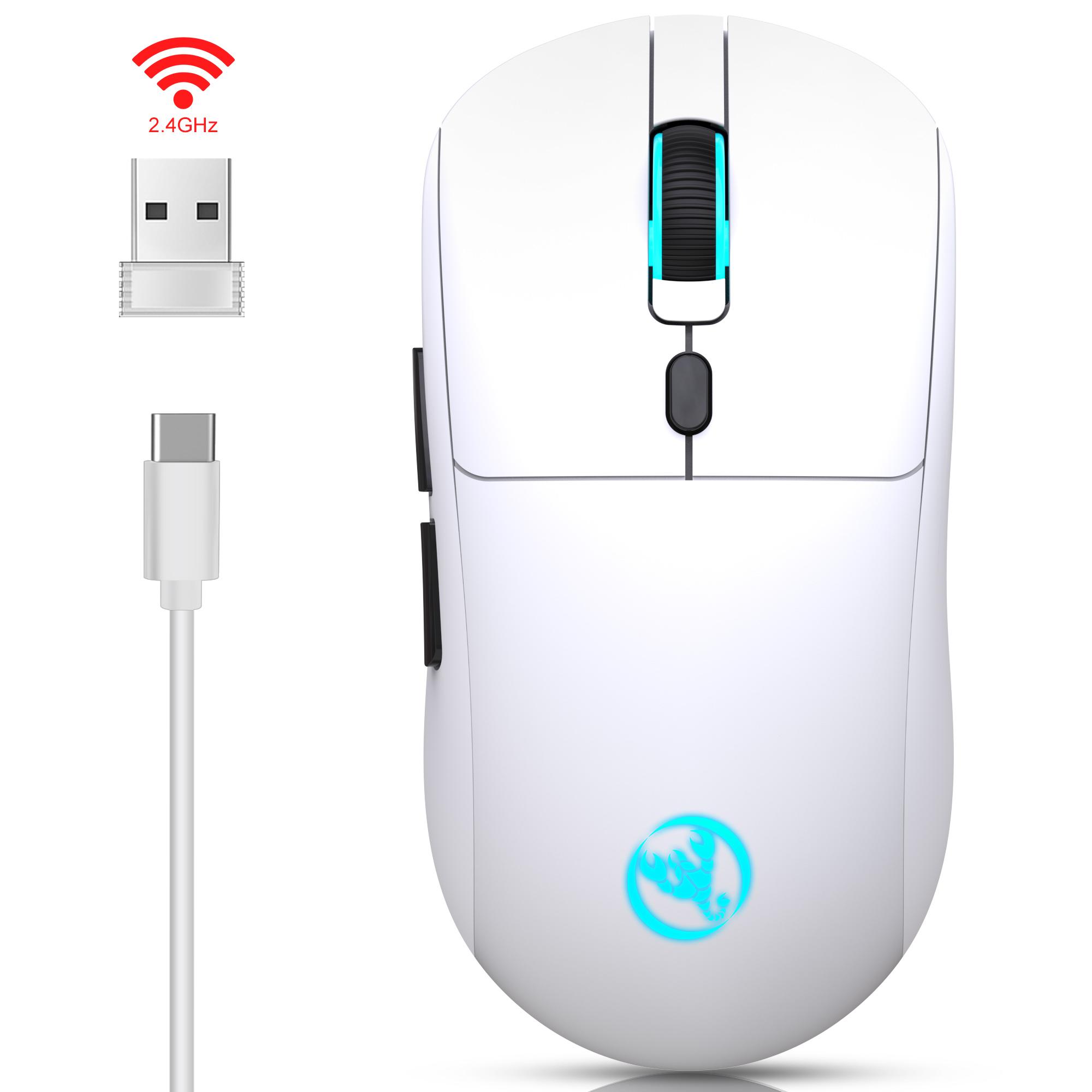 Rechargeable 2.4G USB Wireless Mouse Adjustable 3600dpi 7 Colors RGB Comfortable Mice for Home Office Laptop Computer Gamer білий
Rechargeable 2.4G USB Wireless Mouse Adjustable 3600dpi 7 Colors RGB Comfortable Mice for Home Office Laptop Computer Gamer білий