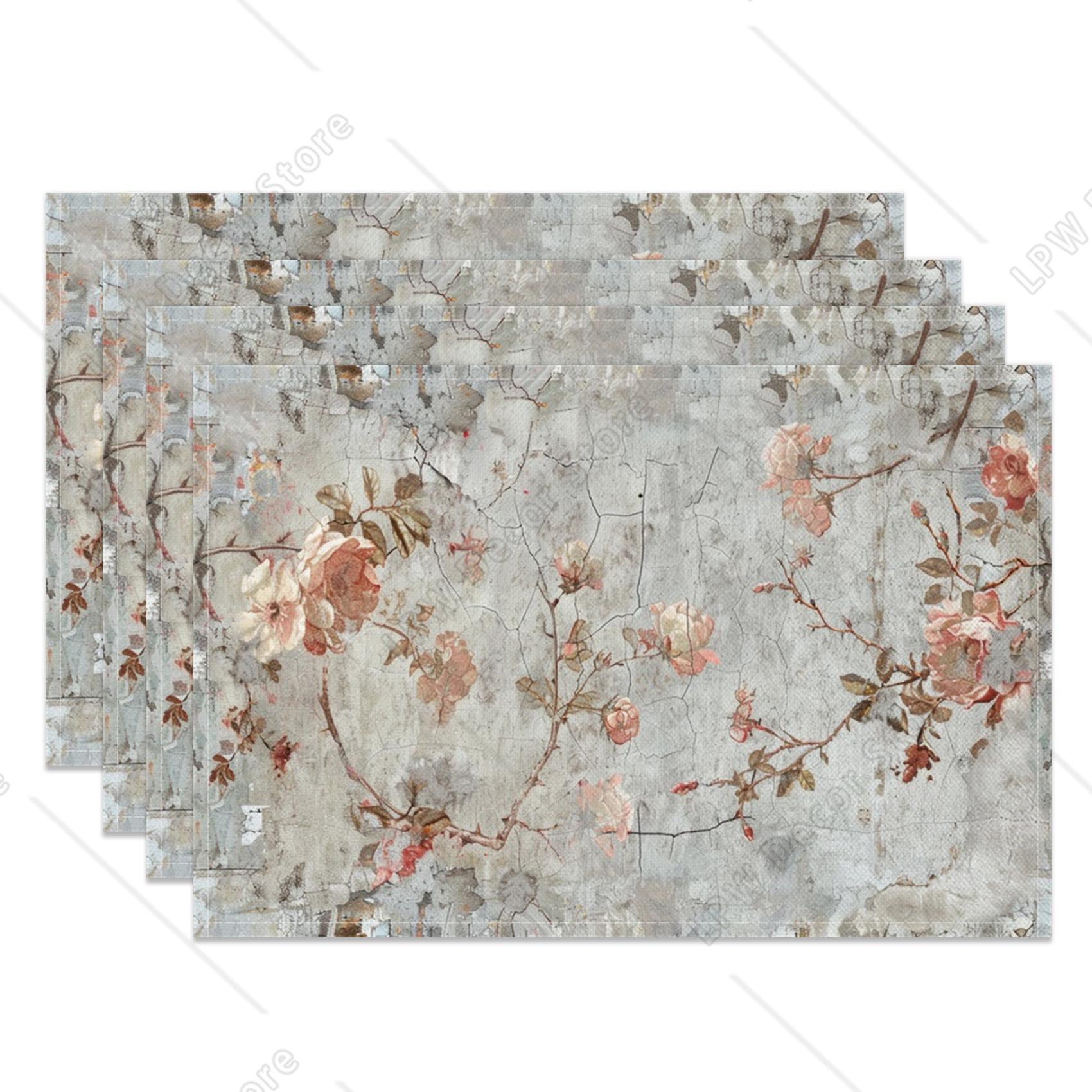 Elegant Floral Rose Placemats Set Vintage Inspired Table Mats for Dining High Tea Wedding Decor Delicate & Sophisticated 4 PCS 12x18inch
Elegant Floral Rose Placemats Set Vintage Inspired Table Mats for Dining High Tea Wedding Decor Delicate & Sophisticated 4 PCS 12x18inch