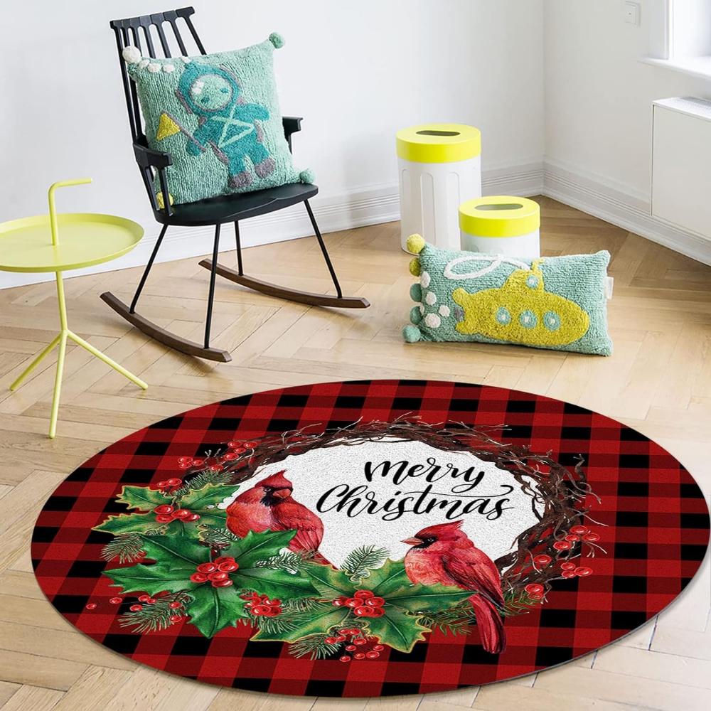 Christmas Activities Tree Design Round Rug NonSlip Floor Mat for Festive Living Room Bedroom Decor Holiday Party Home Carpet 100cm
Christmas Activities Tree Design Round Rug NonSlip Floor Mat for Festive Living Room Bedroom Decor Holiday Party Home Carpet 100cm