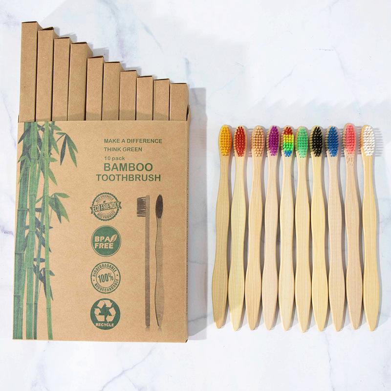 10pcs Single Cowhide Wrapped Disposable Bamboo Toothbrush Set Natural and Environmentally Friendly Bamboo Toothbrush Tablet
10pcs Single Cowhide Wrapped Disposable Bamboo Toothbrush Set Natural and Environmentally Friendly Bamboo Toothbrush Tablet