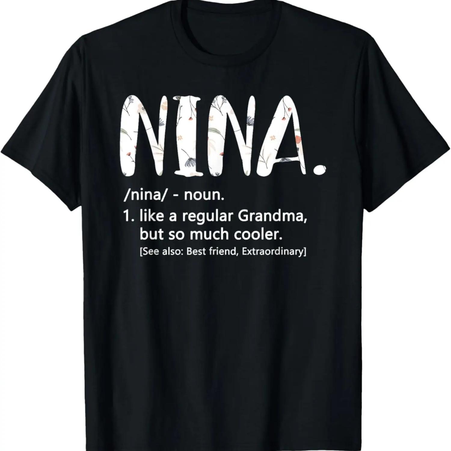 Nina Shirts for Women Mothers Day idea Cute Grandma Nina T-Shirt XXXXXL чорний
Nina Shirts for Women Mothers Day idea Cute Grandma Nina T-Shirt XXXXXL чорний