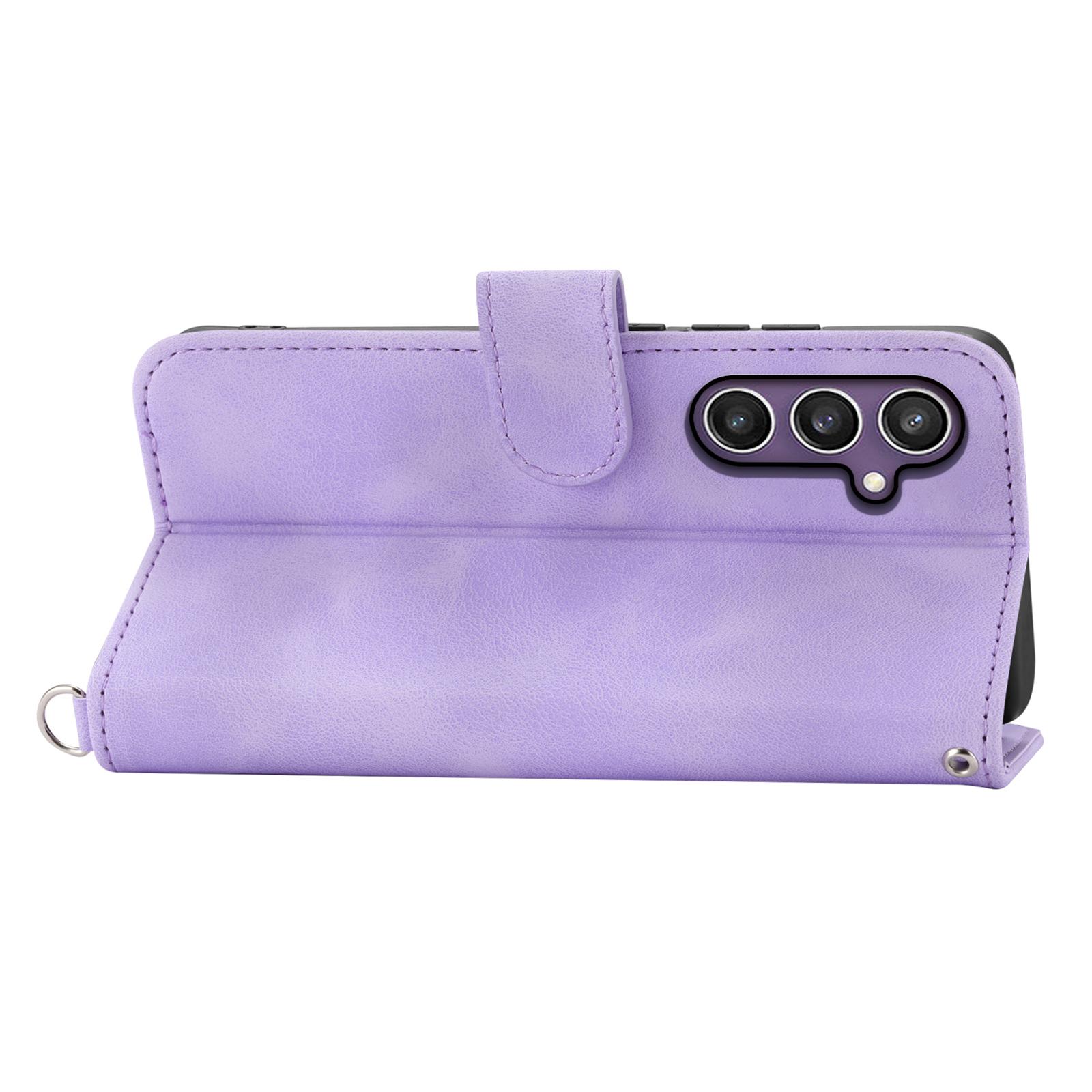 For Samsung Galaxy S24+ Case Multiple Card Slots Leather Wallet Cover with Straps Light Purple
For Samsung Galaxy S24+ Case Multiple Card Slots Leather Wallet Cover with Straps Light Purple