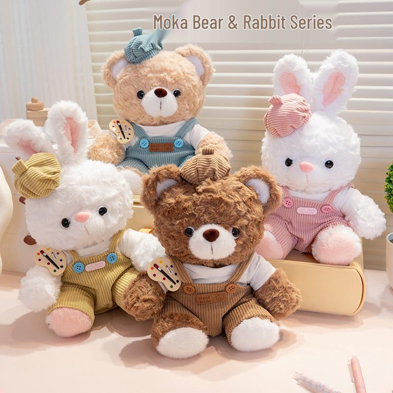 Cute Painter Mocha Bear & Mora Rabbit Plush Toy - Children s Birthday Gift 25cm, 0.21kg
Cute Painter Mocha Bear & Mora Rabbit Plush Toy - Children s Birthday Gift 25cm, 0.21kg