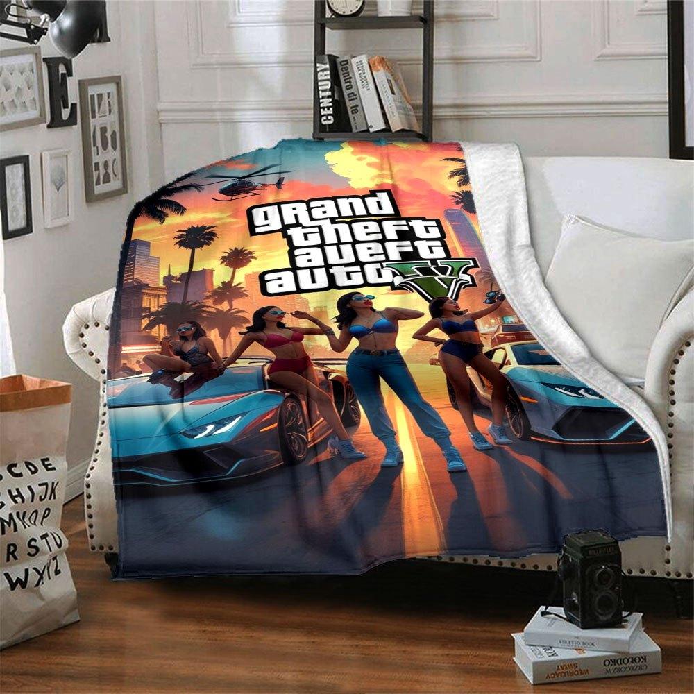 1 шт. Мягкое фланелевое одеяло Grand Theft Auto с дизайнерским принтом. Уютное одеяло для всех сезонов, идеально подходит для дивана, кровати, офиса 80x120cm
1 шт. Мягкое фланелевое одеяло Grand Theft Auto с дизайнерским принтом. Уютное одеяло для всех сезонов, идеально подходит для дивана, кровати, офиса 80x120cm