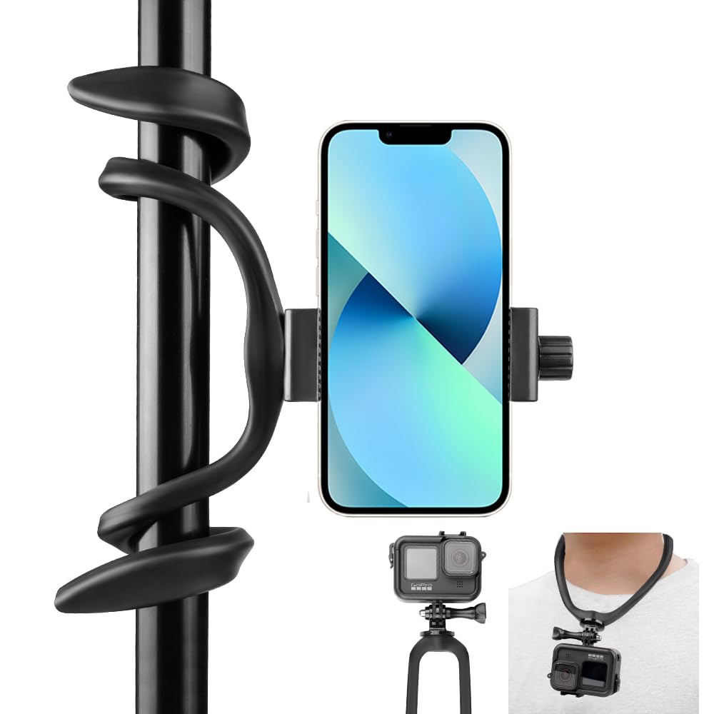 Taisioner Flexible Arm Camera Neck Necklace Smartphone for Mobile Action Flexible Selfie 360 Degree Freely with Smartphone Holder U-Type Mount, Mount, чорний
Taisioner Flexible Arm Camera Neck Necklace Smartphone for Mobile Action Flexible Selfie 360 Degree Freely with Smartphone Holder U-Type Mount, Mount, чорний
