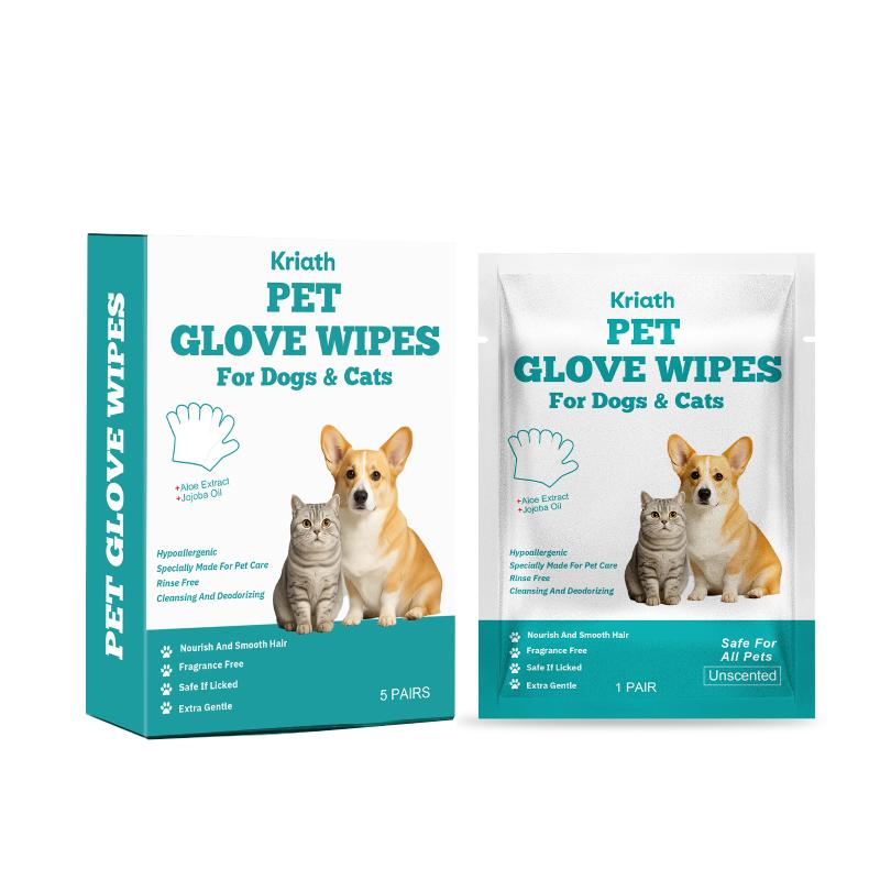 Kriath Pet Cleaning Gloves Removing Hair Dirt Improving Shine of Pet Hair Eliminate Odor Skin Care Pet Glove Wipes
Kriath Pet Cleaning Gloves Removing Hair Dirt Improving Shine of Pet Hair Eliminate Odor Skin Care Pet Glove Wipes