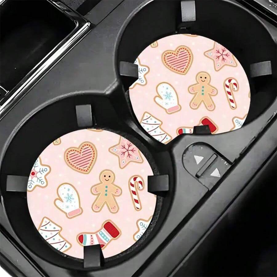 2PCS Car Coaster - Gingerbread Man Pattern, Anti Slip Universal Cup Holder Liner, Car Interior Accessories
2PCS Car Coaster - Gingerbread Man Pattern, Anti Slip Universal Cup Holder Liner, Car Interior Accessories