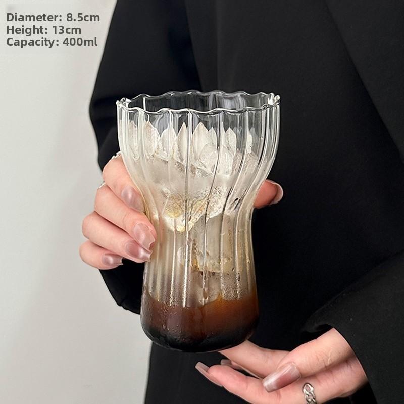 Retro Nordic Sle Wide-Mouth Hand-Held American Coffee Cup Heat-Resistant Glass Juice Cold Drink Cup Ins ular Small Batch 301-400ml
Retro Nordic Sle Wide-Mouth Hand-Held American Coffee Cup Heat-Resistant Glass Juice Cold Drink Cup Ins ular Small Batch 301-400ml