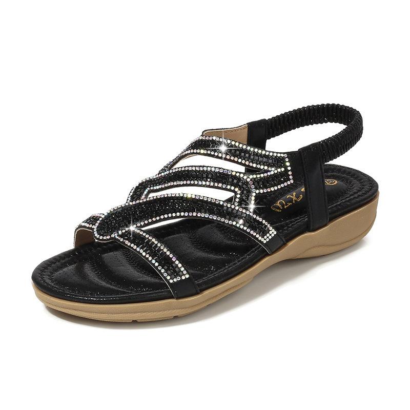 Spring New Bohemian Sandals Round Head Small Wedge Heel Sandals Women s Rhinestones Large Size Women s Sandals 36
Spring New Bohemian Sandals Round Head Small Wedge Heel Sandals Women s Rhinestones Large Size Women s Sandals 36
