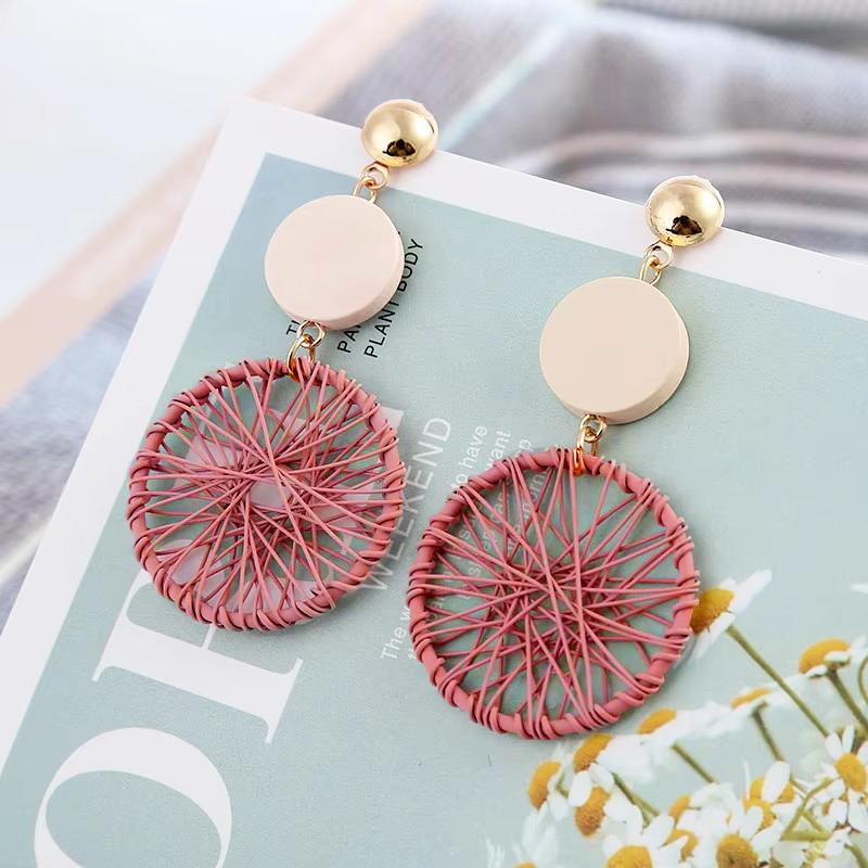 Hollow Woven Net Dangle Earrings for Women Fashion Funny Wooden Round Pendants Drop Earrings Cool Stuff long hanging earrings
Hollow Woven Net Dangle Earrings for Women Fashion Funny Wooden Round Pendants Drop Earrings Cool Stuff long hanging earrings