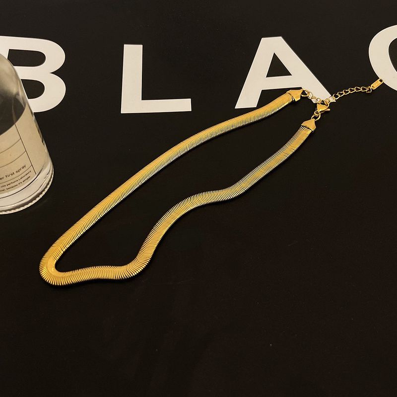 Cold Wind Elegant Widened Bold Golden Women s Snake Bones Chain A Gold
Cold Wind Elegant Widened Bold Golden Women s Snake Bones Chain A Gold