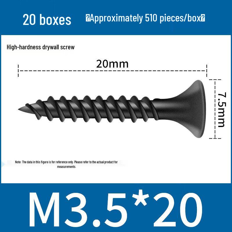 Jundingying M3.5x20 Self-Tapping Drywall Screws
Jundingying M3.5x20 Self-Tapping Drywall Screws