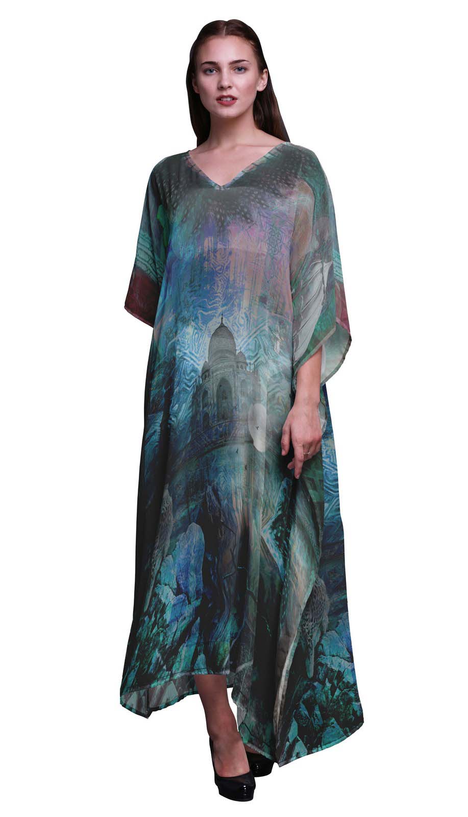 Phagun Tajmahal Monuments Ladies Plus Size Kaftan Summer Wear Beach Coverup Kimono XL-3X м ята зелений колір
Phagun Tajmahal Monuments Ladies Plus Size Kaftan Summer Wear Beach Coverup Kimono XL-3X м ята зелений колір