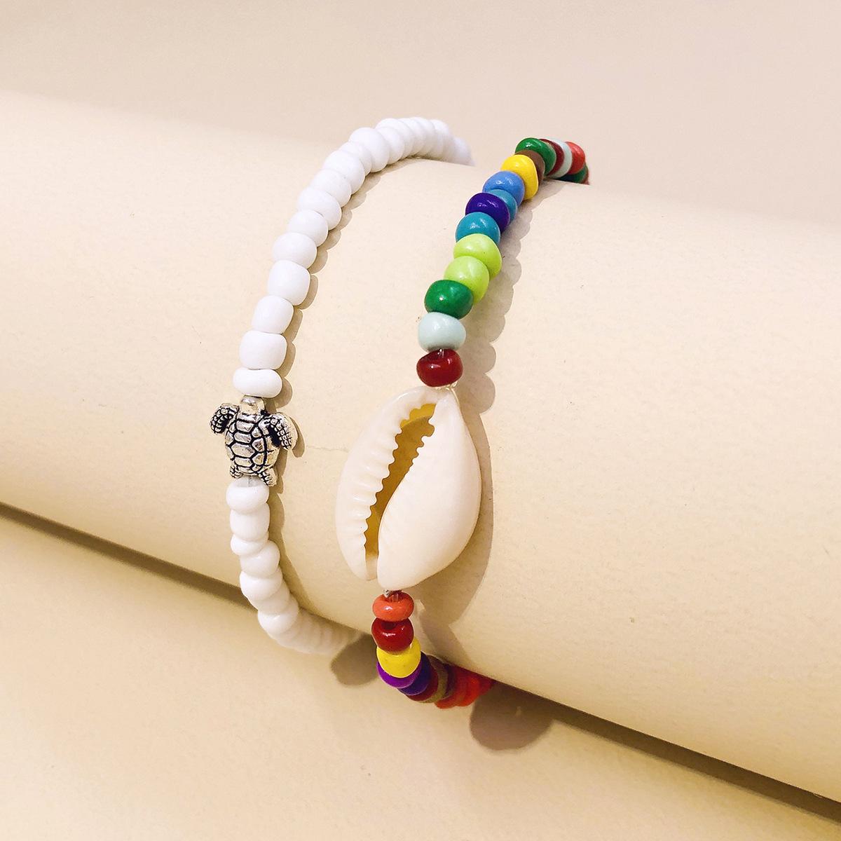 Новый многослойный браслет из ракушки, двухслойный браслет в виде черепахи из рисовых бусин в этническом стиле
Новый многослойный браслет из ракушки, двухслойный браслет в виде черепахи из рисовых бусин в этническом стиле
