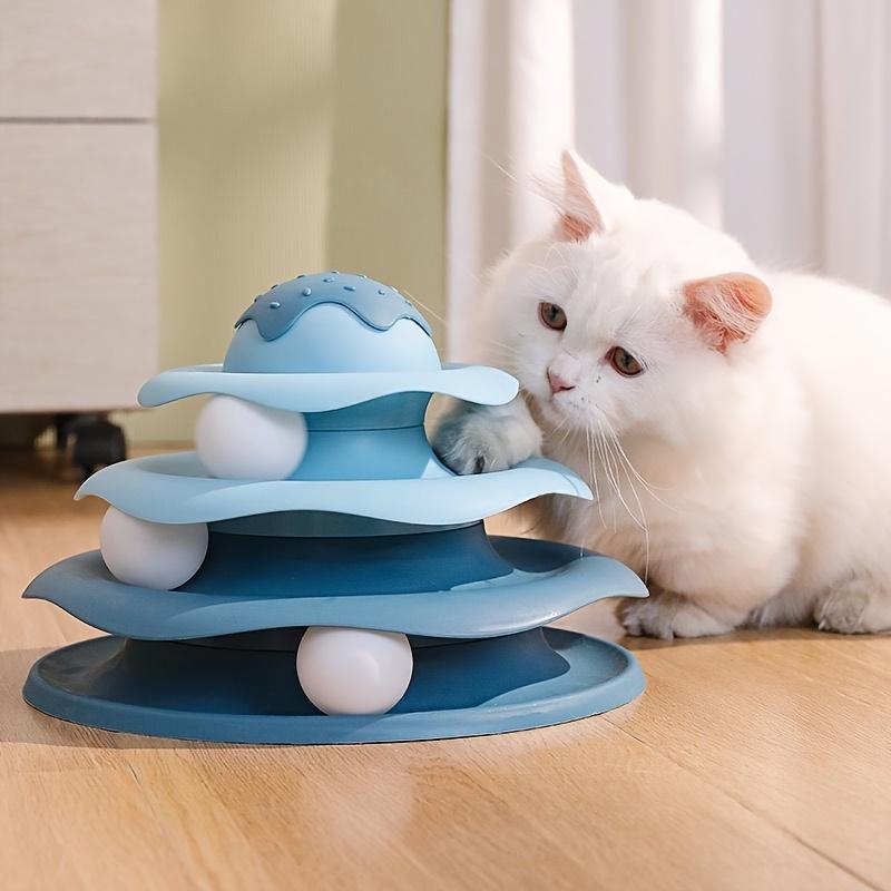 Three-Tier Turntable Cat Toy - Interactive Track Tower for Indoor Cats, Battery-Free синий
Three-Tier Turntable Cat Toy - Interactive Track Tower for Indoor Cats, Battery-Free синий