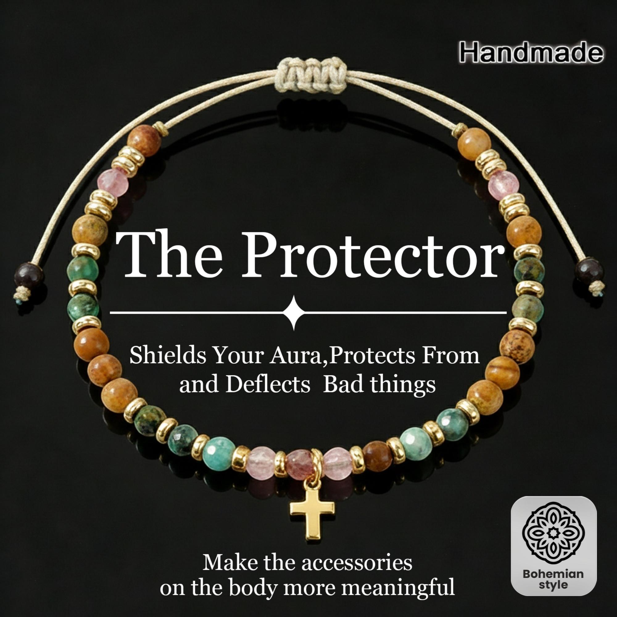 Natural Stones Boho Bracelet: Daily/Party Wear, Gift for Her. Protects Aura & Deflects Negativity.
Natural Stones Boho Bracelet: Daily/Party Wear, Gift for Her. Protects Aura & Deflects Negativity.
