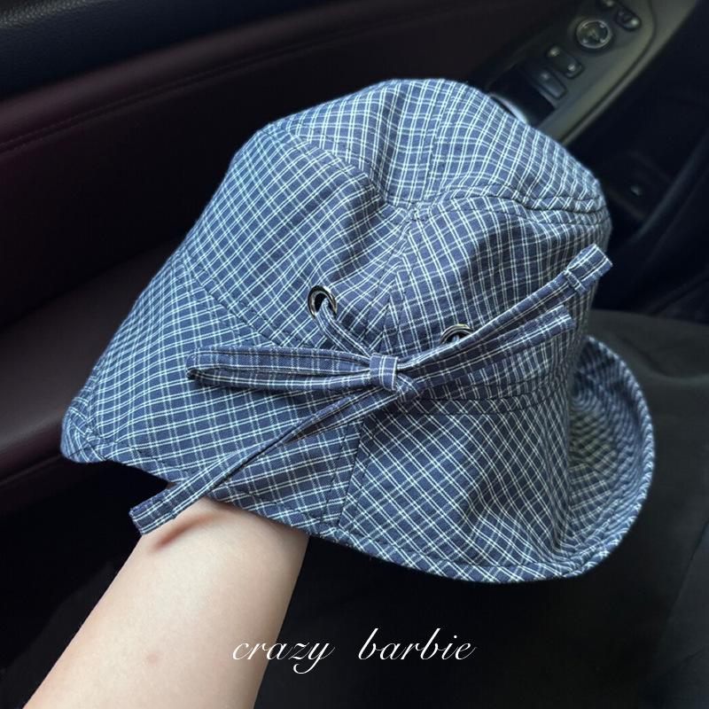 Sweet navy blue plaid bucket hat women s new summer big eaves sunscreen basin hat M 56-58cm
Sweet navy blue plaid bucket hat women s new summer big eaves sunscreen basin hat M 56-58cm