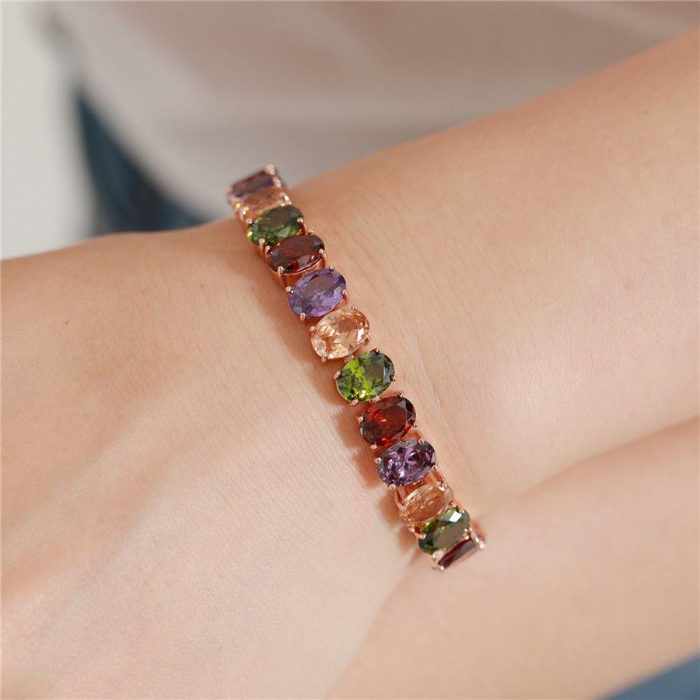 Vintage Rainbow Zircon Bracelet Luxury Colored Crystal Bracelet Rhinestone Bracelet Lady/Men Waterdrop
Vintage Rainbow Zircon Bracelet Luxury Colored Crystal Bracelet Rhinestone Bracelet Lady/Men Waterdrop