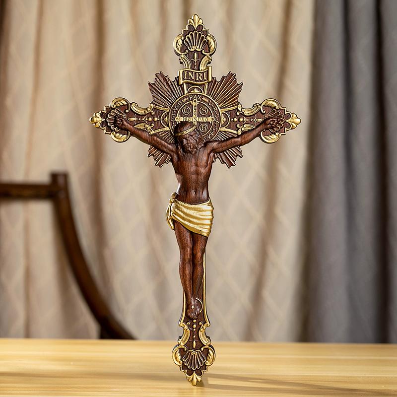 Handmade St. Benedict Wooden Cross Statue Religious Home Altar Decor with Base, Carved Catholic Christian Figurine,Blessing Gift 250X143X18mm
Handmade St. Benedict Wooden Cross Statue Religious Home Altar Decor with Base, Carved Catholic Christian Figurine,Blessing Gift 250X143X18mm