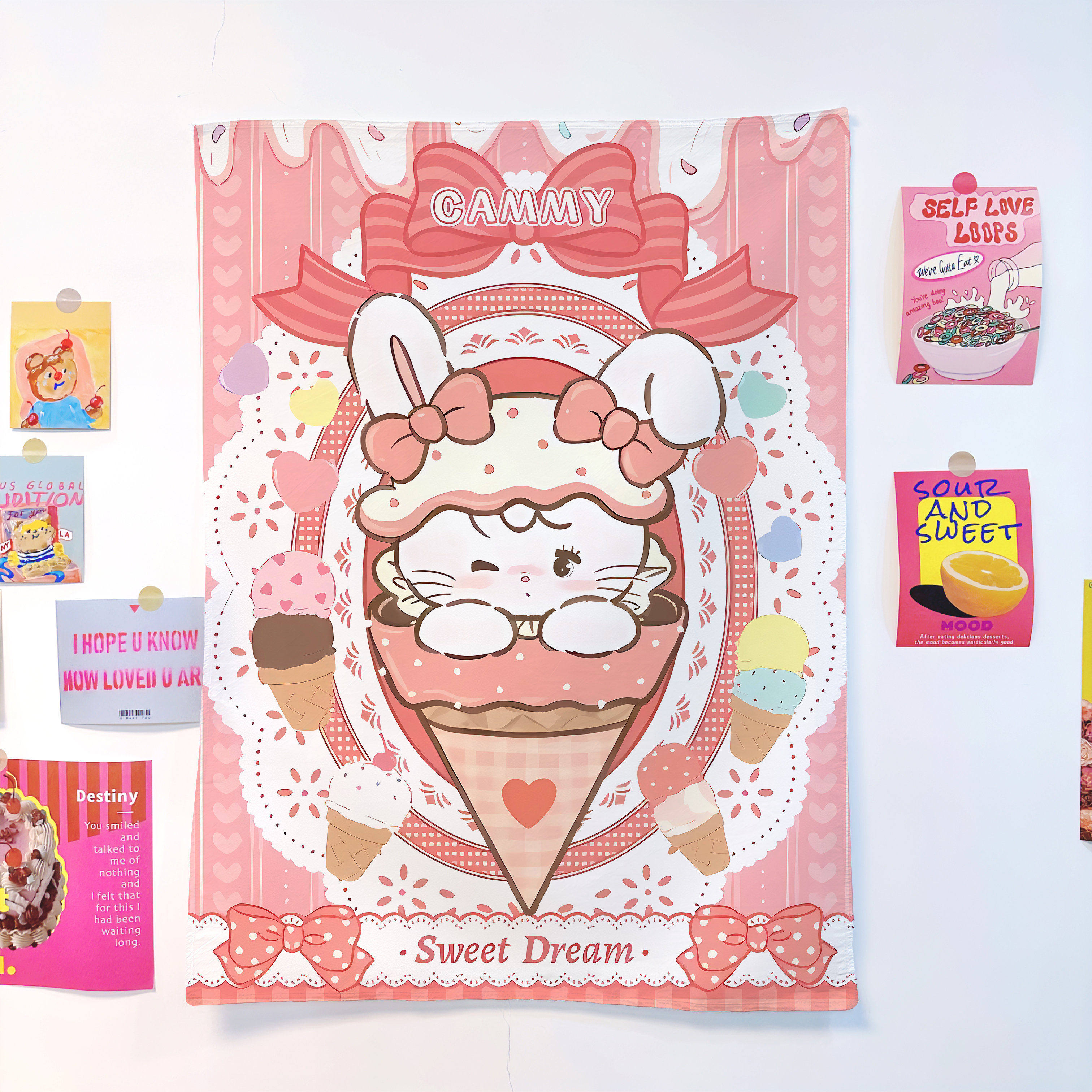 New Summer Cute Ice Cream Series Cartoon Art Tapestry Wall Hanging Room Decor Background Cloth 74x94cm(29x37in)
New Summer Cute Ice Cream Series Cartoon Art Tapestry Wall Hanging Room Decor Background Cloth 74x94cm(29x37in)