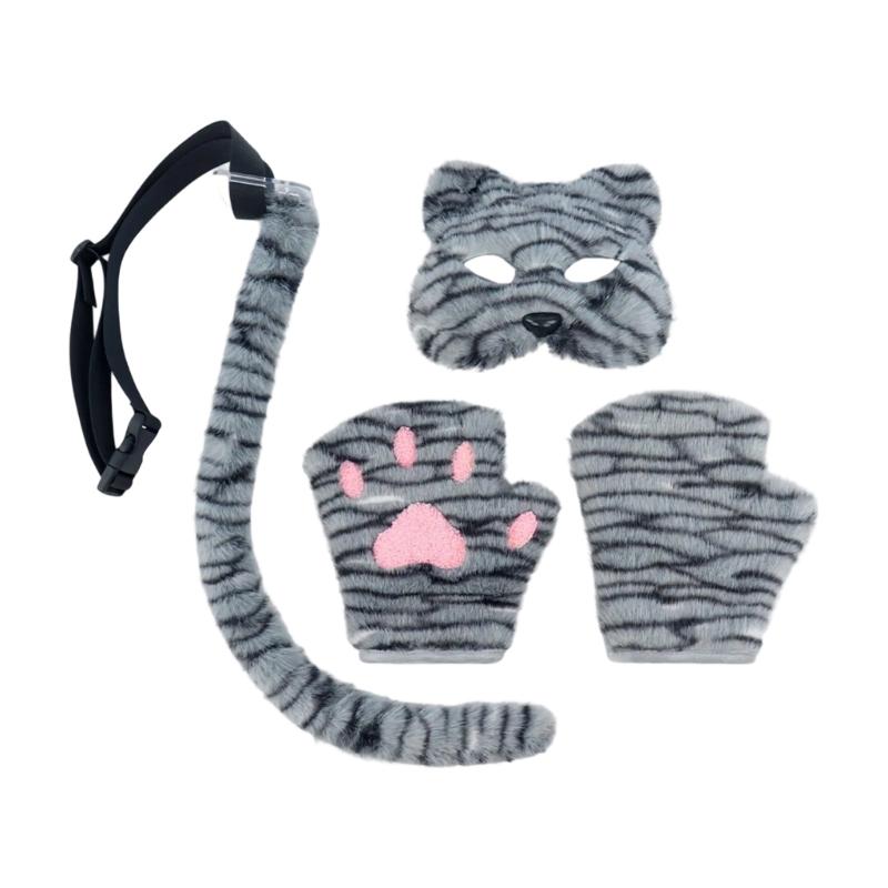 Therians Mask and Tail Gloves for Women Furry Cats Foxes Wolf Mask Tail Cosplay Halloween Costume Cats Mask with Tail синій/чорний
Therians Mask and Tail Gloves for Women Furry Cats Foxes Wolf Mask Tail Cosplay Halloween Costume Cats Mask with Tail синій/чорний