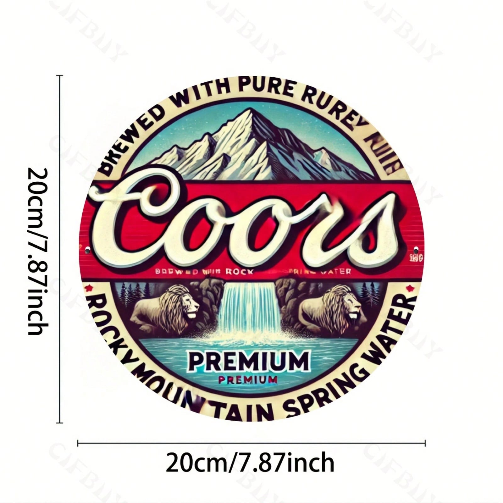 Vintage Coors Beer Aluminum Round Wall Art 8 Inch Durable Home Office Decor Gift TYA4578-20X20CM разноцветный
Vintage Coors Beer Aluminum Round Wall Art 8 Inch Durable Home Office Decor Gift TYA4578-20X20CM разноцветный