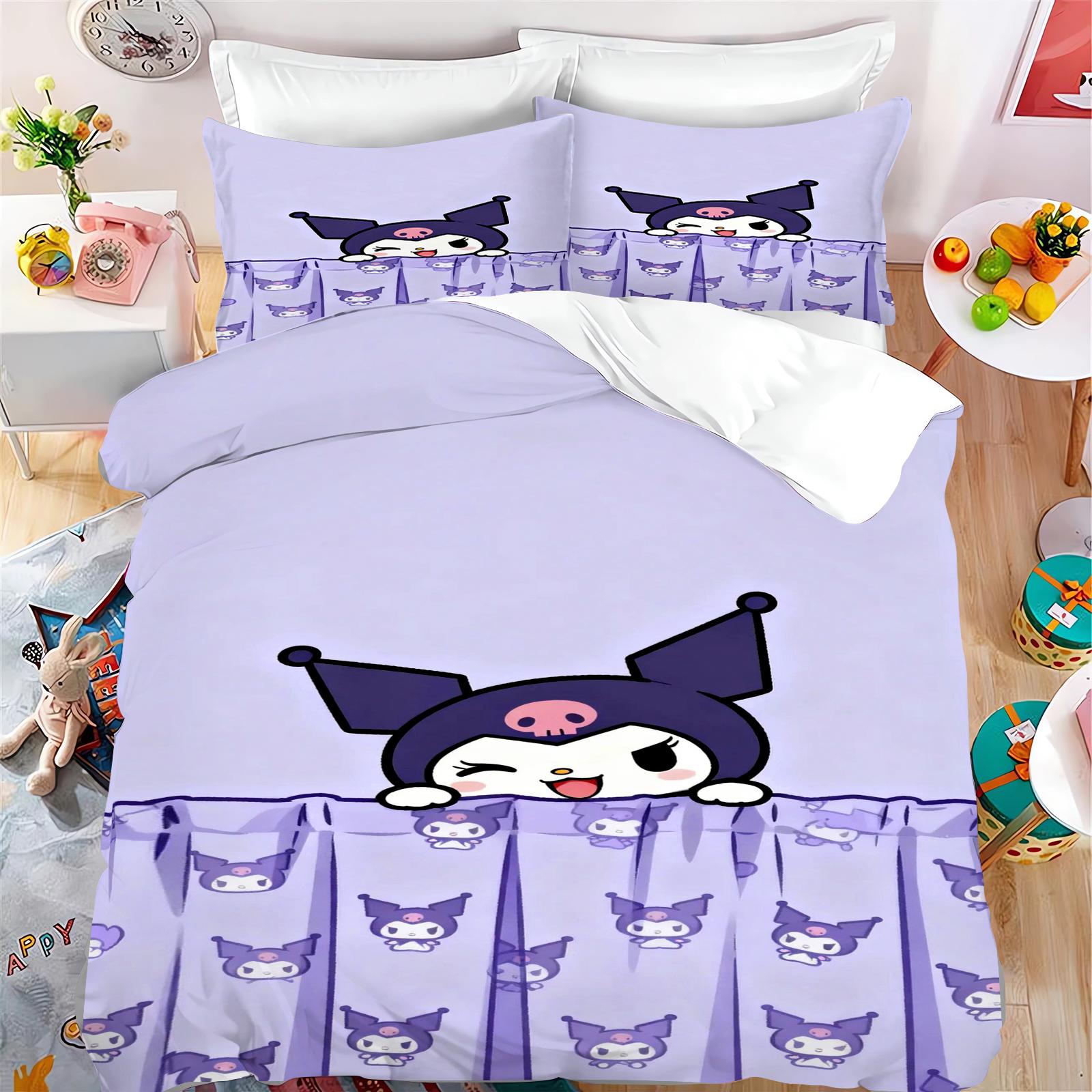 Kuromi Printed Cartoon Quilt Cover for Children, Cute Sanrio, Soft, Customizable Bedding, Custom Made, Home, Bedroom 135x200cm
Kuromi Printed Cartoon Quilt Cover for Children, Cute Sanrio, Soft, Customizable Bedding, Custom Made, Home, Bedroom 135x200cm
