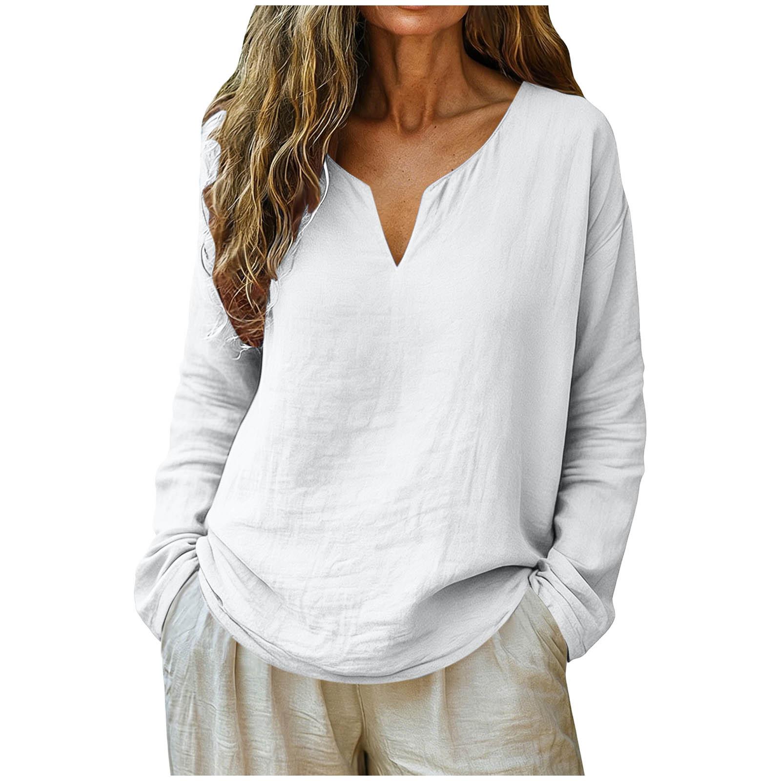 Women s Fashionable Loose-Fit -Color Cotton-Linen V-Neck Long-Sleeve Shirt XL білий
Women s Fashionable Loose-Fit -Color Cotton-Linen V-Neck Long-Sleeve Shirt XL білий