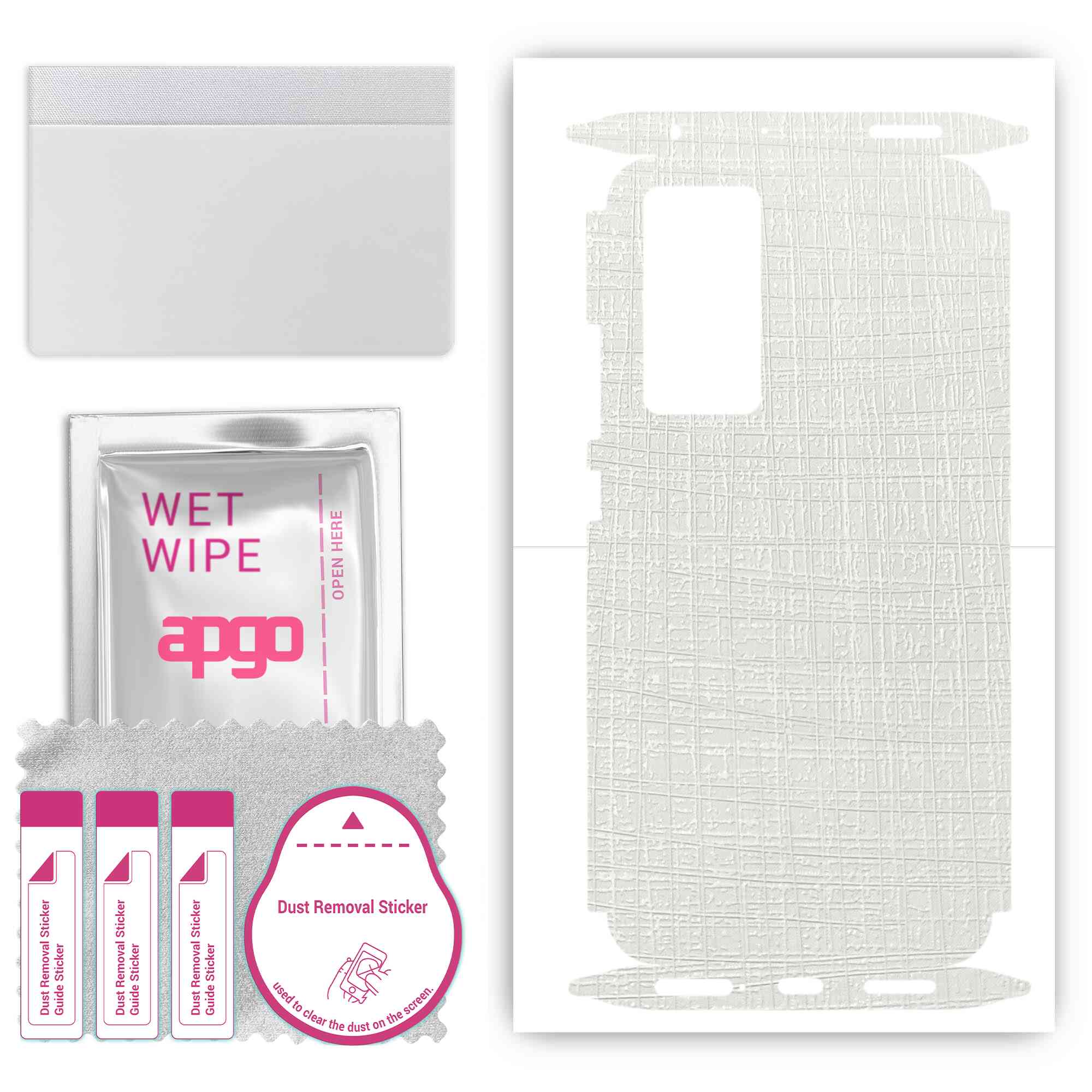 apgo Protective Skin Sticker for the back+sides compatible with Xiaomi 12, Full Wrap Film, Foil, Vinyl - Pattern White Fabric
apgo Protective Skin Sticker for the back+sides compatible with Xiaomi 12, Full Wrap Film, Foil, Vinyl - Pattern White Fabric
