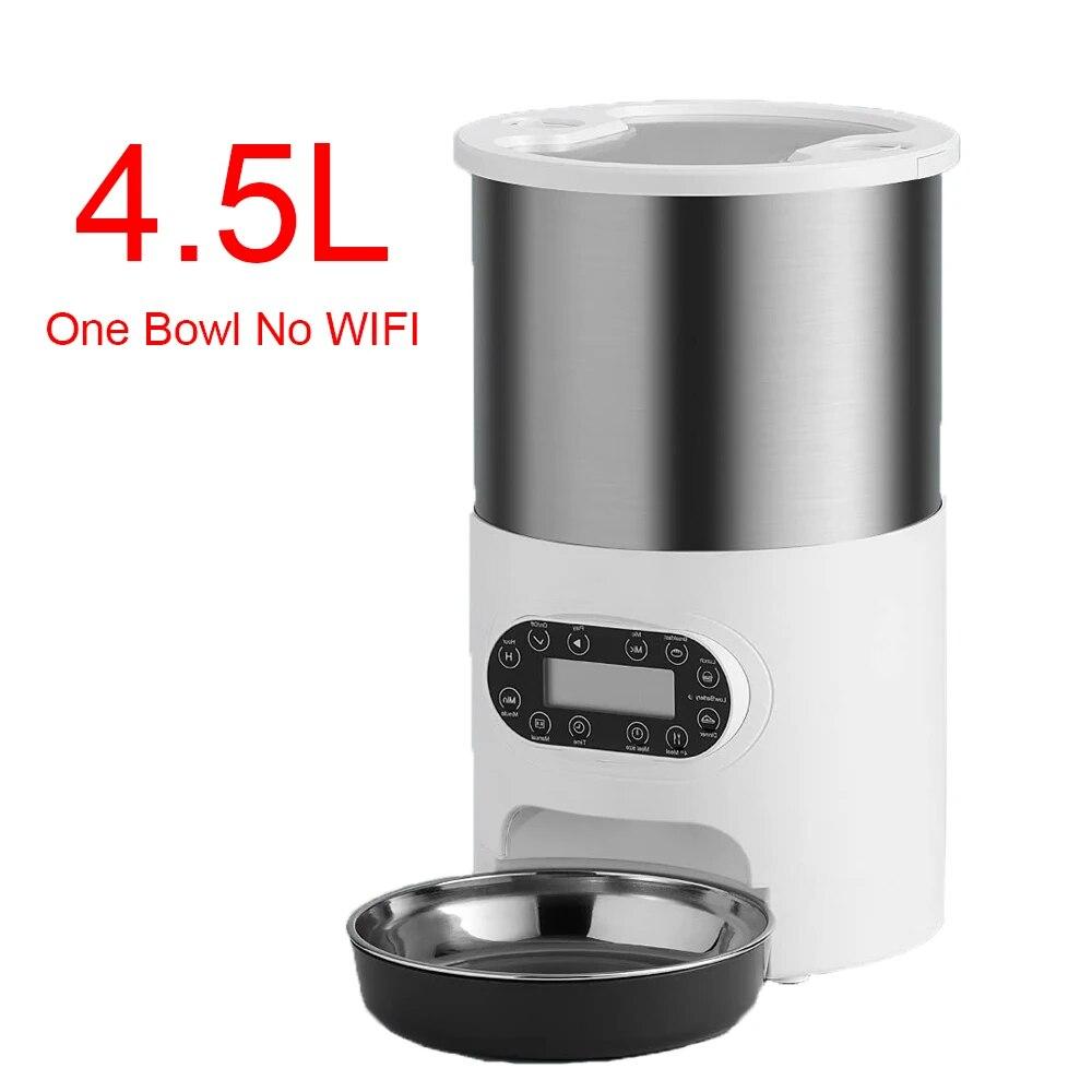 Tuya Smart APP Pet Feeder WIFI Cat Dog Food Автоматичний диспенсер Підходить для малих середніх кішок Собаки Дистанційне годування One Bowl Button Version білий
Tuya Smart APP Pet Feeder WIFI Cat Dog Food Автоматичний диспенсер Підходить для малих середніх кішок Собаки Дистанційне годування One Bowl Button Version білий