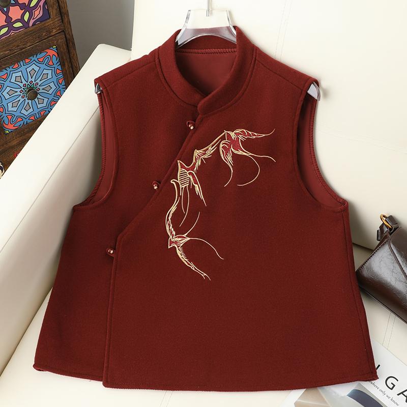 Embroidered Wool Vest for Mothers: National Style Waistcoat for Autumn/Winter, Elegant for Middle-Aged & Elderly Women L (approx. 110-135 pounds) червоний
Embroidered Wool Vest for Mothers: National Style Waistcoat for Autumn/Winter, Elegant for Middle-Aged & Elderly Women L (approx. 110-135 pounds) червоний