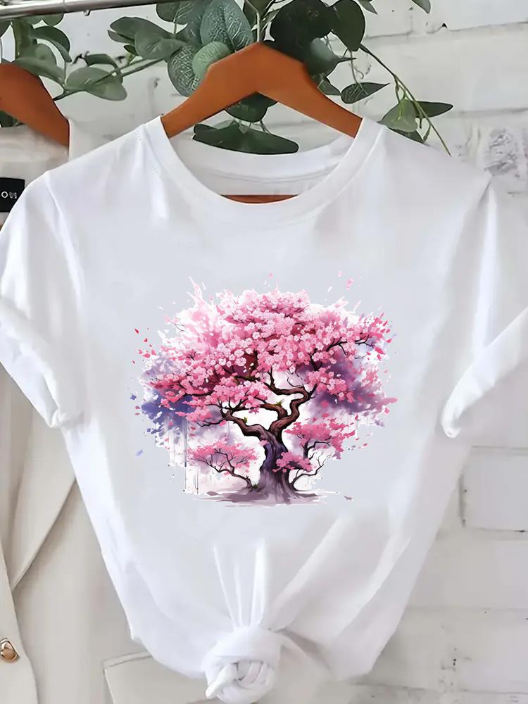 (Asian Size) Tee lovely flower watercolor cute Lady Female Clothing T Shirt Printed Women Casual Fashion Top Graphic Short Sleeve T-shirts S
(Asian Size) Tee lovely flower watercolor cute Lady Female Clothing T Shirt Printed Women Casual Fashion Top Graphic Short Sleeve T-shirts S