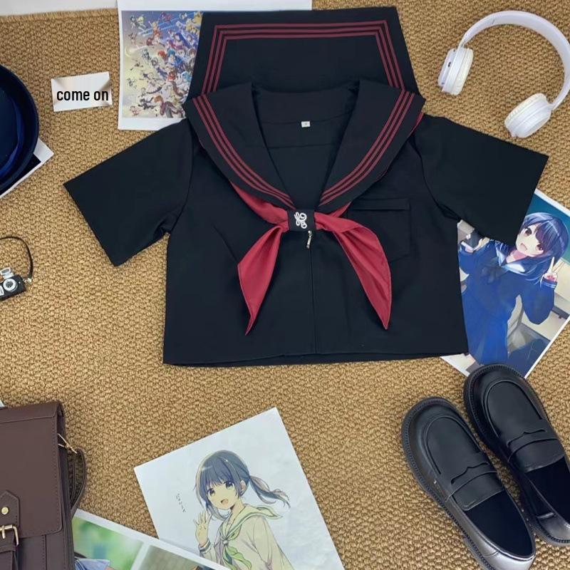 Original JK Uniform: Authentic Red Sailor Suit for Women, Mid-Season Japanese School Style Large
Original JK Uniform: Authentic Red Sailor Suit for Women, Mid-Season Japanese School Style Large