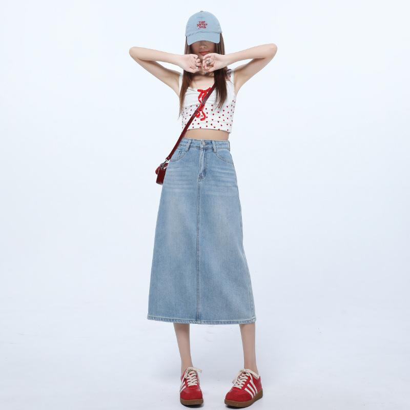 Светло-голубая джинсовая юбка с высокой талией для женщин на весну и лето. Юбка миди А-силуэта с разрезом для женщин на весну и лето XXL
Светло-голубая джинсовая юбка с высокой талией для женщин на весну и лето. Юбка миди А-силуэта с разрезом для женщин на весну и лето XXL