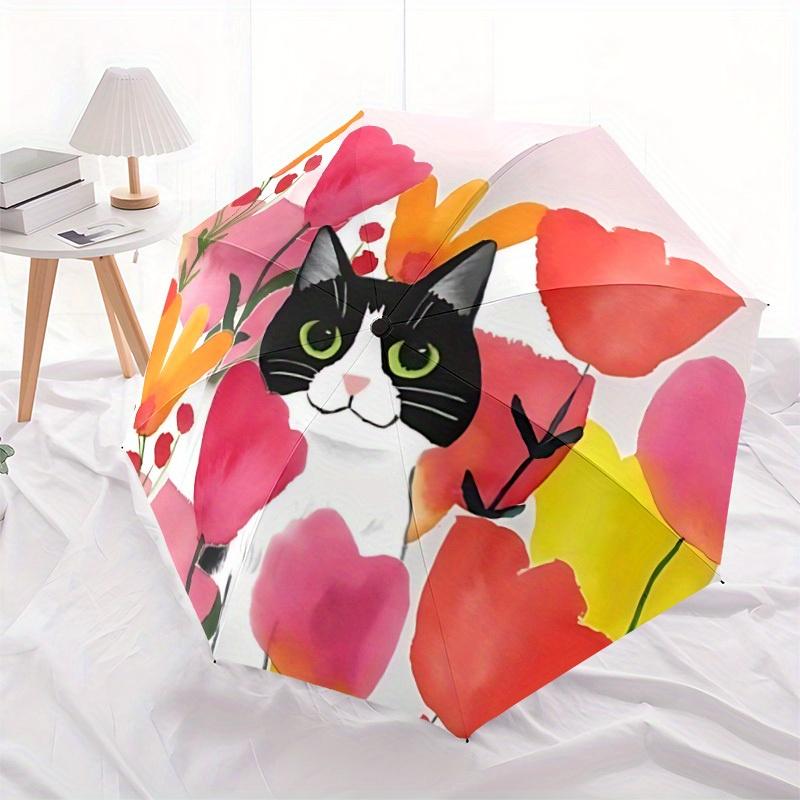 1pc Floral Cat Auto Open 8-Rib Windproof Leisure Umbrella, Travel & Commuting, Suitable for All Seasons
1pc Floral Cat Auto Open 8-Rib Windproof Leisure Umbrella, Travel & Commuting, Suitable for All Seasons