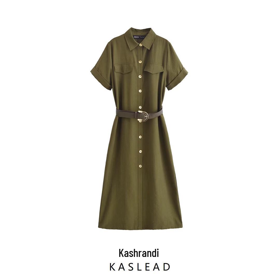 2025 Spring Women s European & American Style Belted Short Sleeve Turn-Down Collar Dress XS
2025 Spring Women s European & American Style Belted Short Sleeve Turn-Down Collar Dress XS