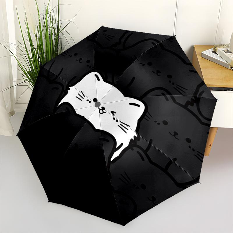 Cat Pattern Automatic Folding Umbrella 8 Ribs, Durable Iron Frame, Bright Color Pattern Compact Travel Umbrella, Suitable for Outdoor, Beac
Cat Pattern Automatic Folding Umbrella 8 Ribs, Durable Iron Frame, Bright Color Pattern Compact Travel Umbrella, Suitable for Outdoor, Beac