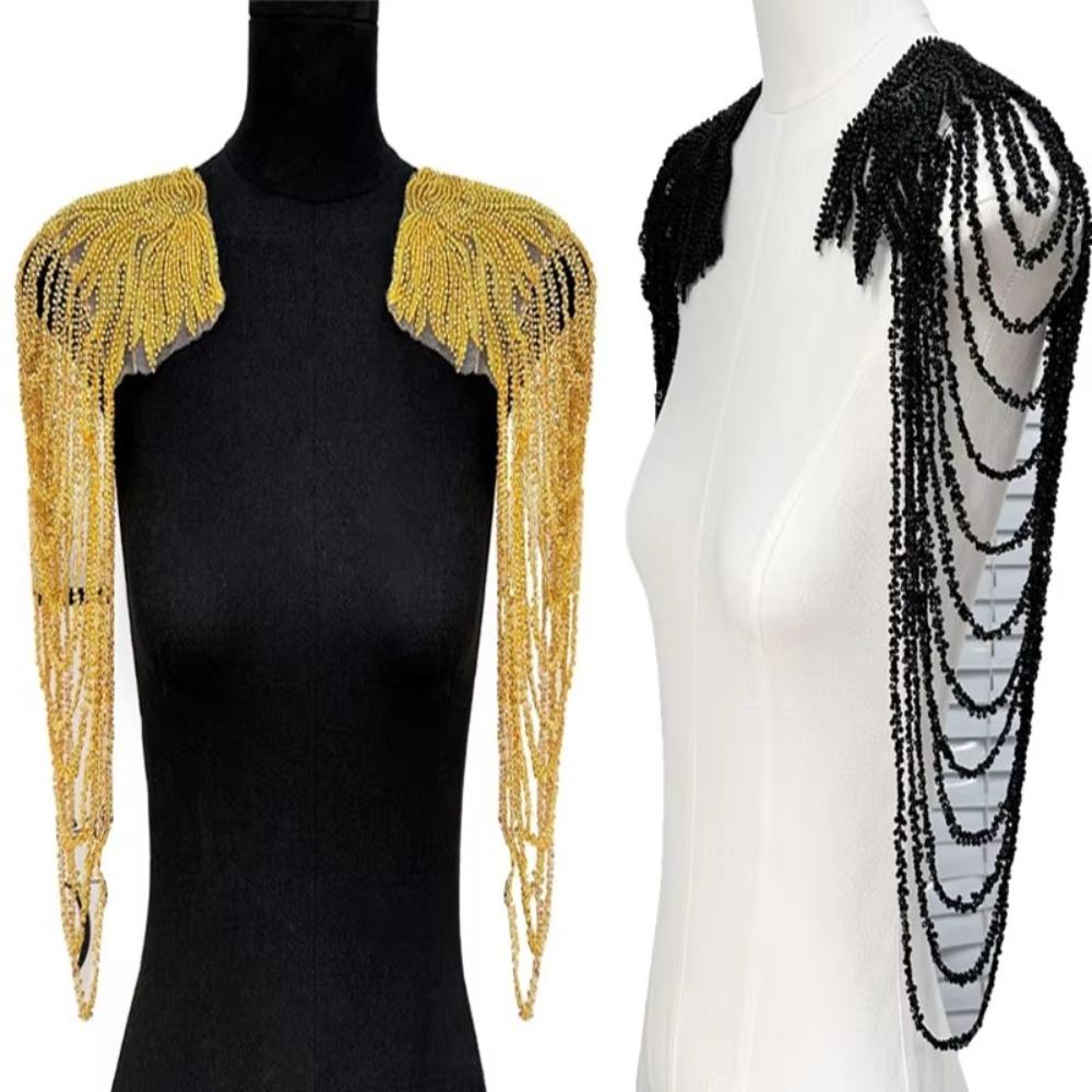1PC Fringed Sequined Party Costume Epaulettes Glittering Shoulder Wrap Epaulet Stage Performances золотий
1PC Fringed Sequined Party Costume Epaulettes Glittering Shoulder Wrap Epaulet Stage Performances золотий