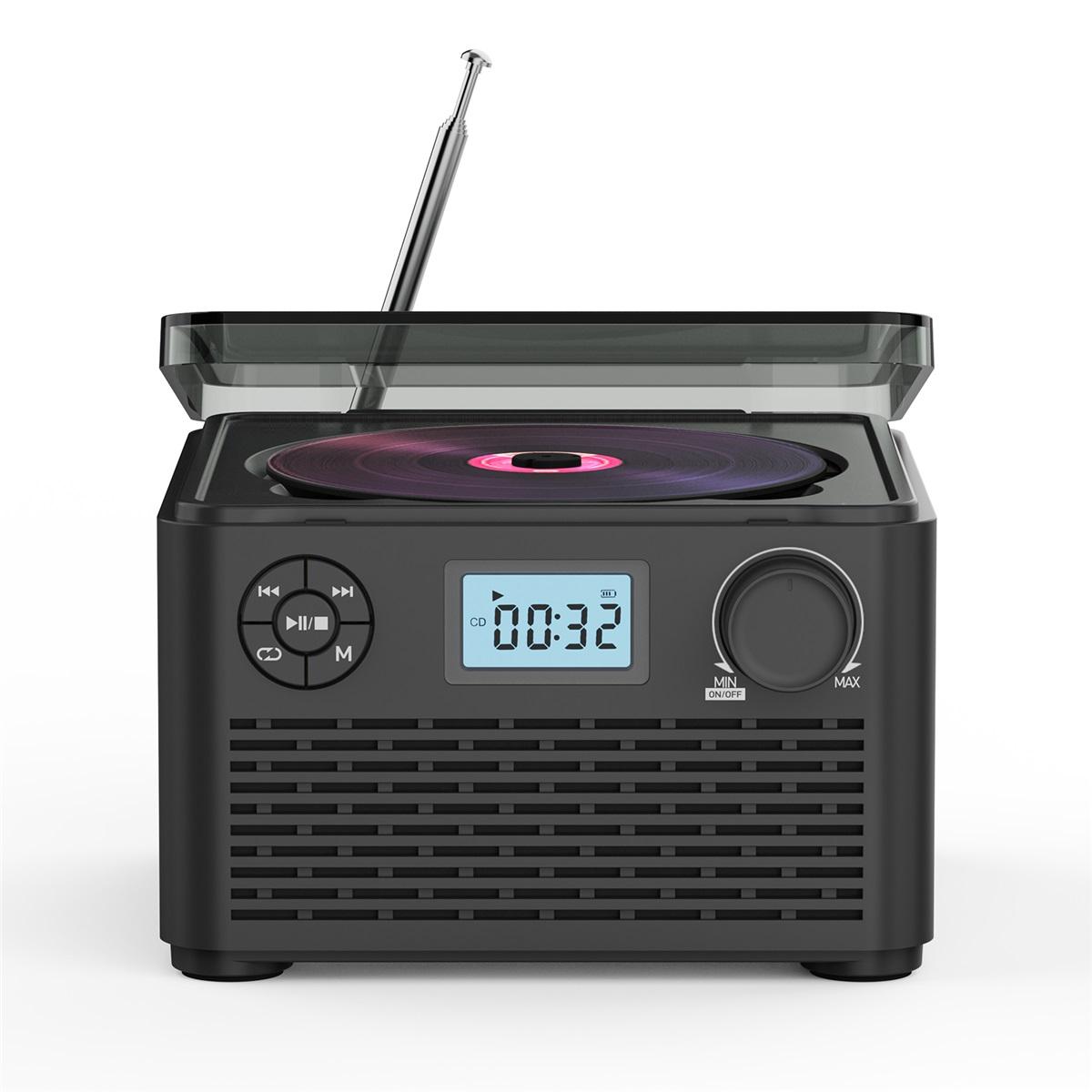 Портативний CD-плеєр зі спікерами та Bluetooth, маленький перезаряджуваний CD з USB, MP3 та FM-радіо
Портативний CD-плеєр зі спікерами та Bluetooth, маленький перезаряджуваний CD з USB, MP3 та FM-радіо
