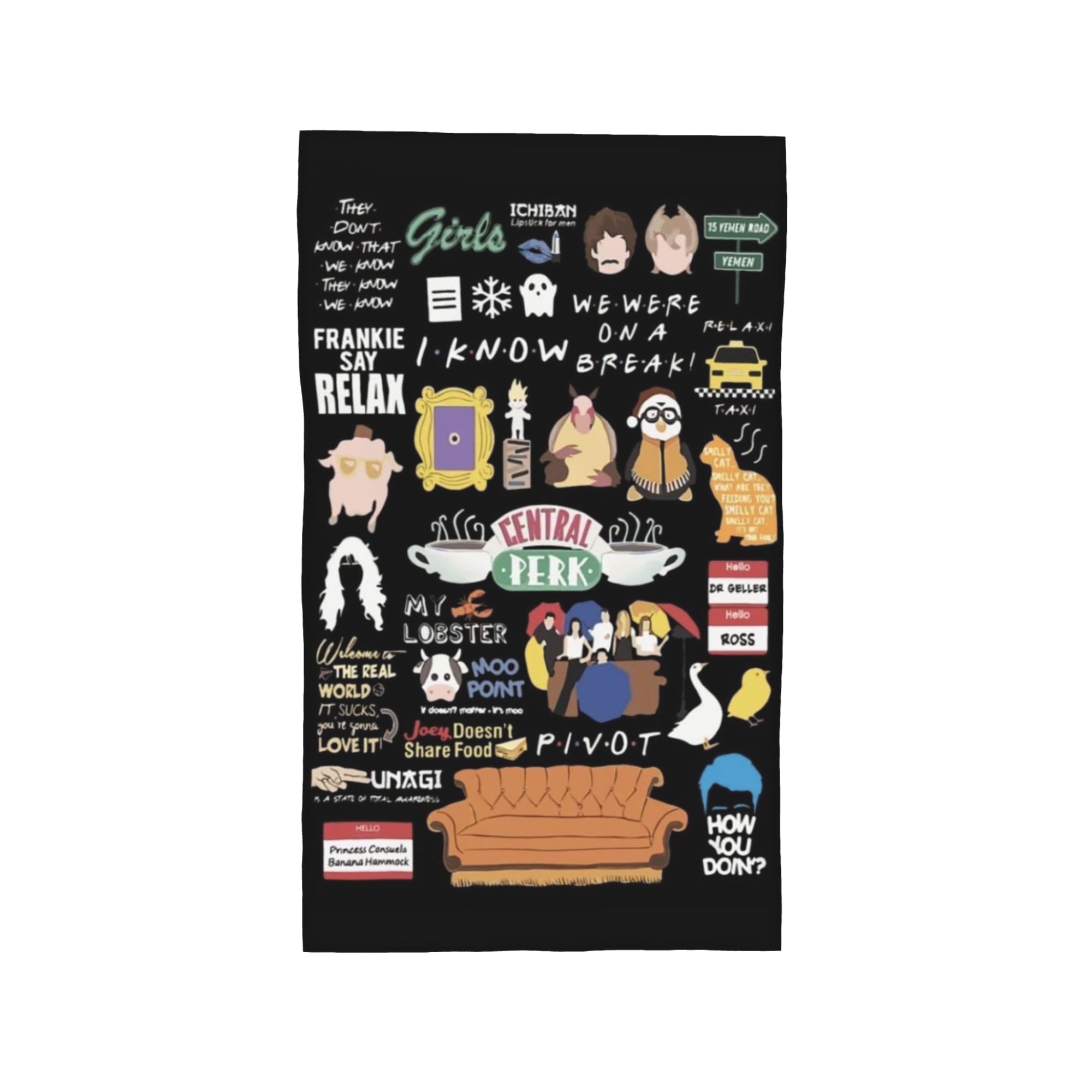 Unisex Funny Friends Collage Soft Face Towel Quick Dry Pool Bath Cotton Towels Breathable W30*H60(CM)
Unisex Funny Friends Collage Soft Face Towel Quick Dry Pool Bath Cotton Towels Breathable W30*H60(CM)